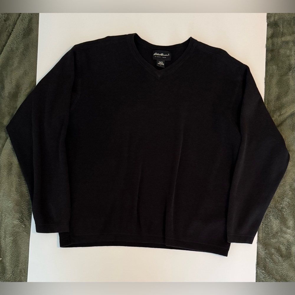 Eddie Bauer Black 100% Cotton Top Size L
